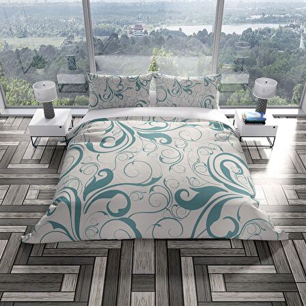 Cattleya Twigs 3D Temalı Pamuk Saten Çift Kişilik Nevresim Takımı