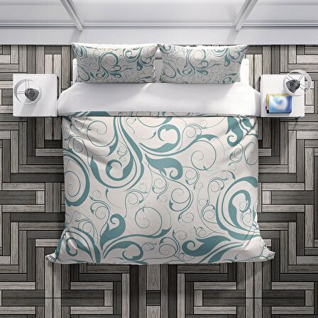 Cattleya Twigs 3D Temalı Pamuk Saten Çift Kişilik Nevresim Takımı