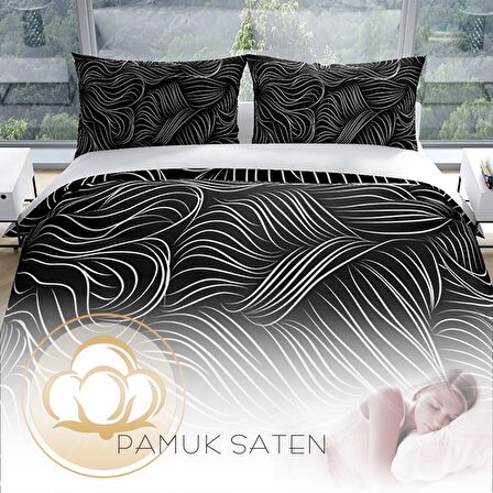 Cattleya Zebra 3D Temalı Pamuk Saten Çift Kişilik Nevresim Takımı