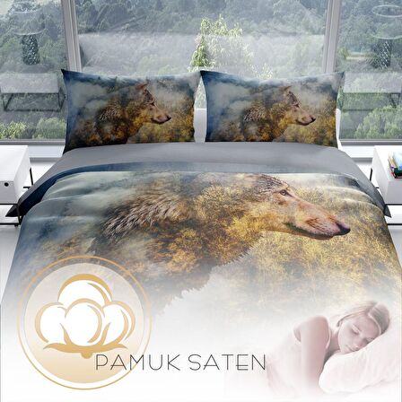 Cattleya Wolfie 3D Temalı Pamuk Saten Çift Kişilik Nevresim Takımı