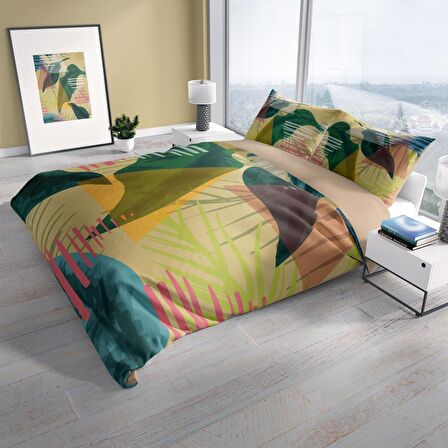 Cattleya Relaxing 3D Temalı Pamuk Saten Çift Kişilik Nevresim Takımı