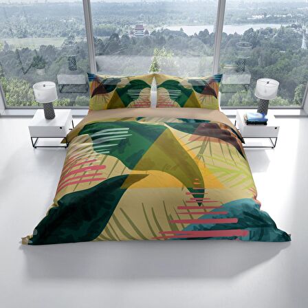 Cattleya Relaxing 3D Temalı Pamuk Saten Çift Kişilik Nevresim Takımı