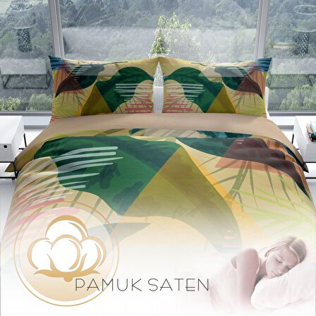 Cattleya Relaxing 3D Temalı Pamuk Saten Çift Kişilik Nevresim Takımı