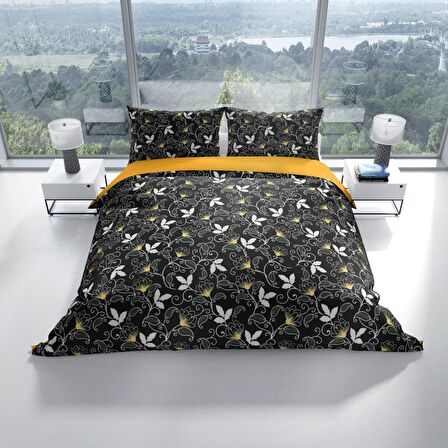 Cattleya Serenity 3D Temalı Pamuk Saten Çift Kişilik Nevresim Takımı