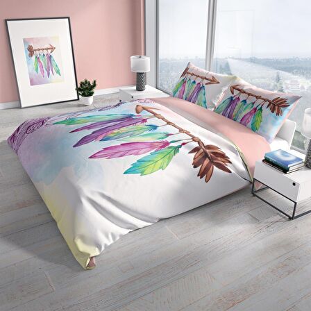 Cattleya Sleep 3D Temalı Pamuk Saten Çift Kişilik Nevresim Takımı
