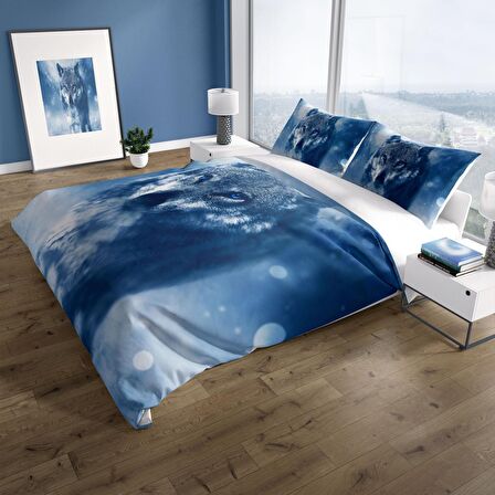 Cattleya Strong 3D Temalı Pamuk Saten Çift Kişilik Nevresim Takımı