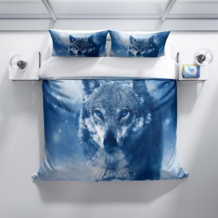 Cattleya Strong 3D Temalı Pamuk Saten Çift Kişilik Nevresim Takımı