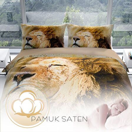 Monohome Perlasera Lion 3D Temalı Pamuk Saten Çift Kişilik Nevresim Takımı