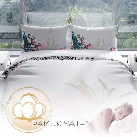 Monohome Perlasera Peacock 3D Temalı Pamuk Saten Çift Kişilik Nevresim Takımı