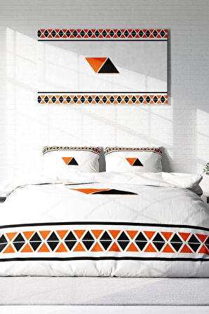 Geo 3d Pamuk Saten Çift Kişilik Nevresim Takımı