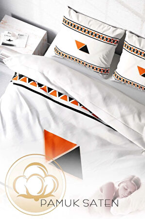 Geo 3d Pamuk Saten Çift Kişilik Nevresim Takımı