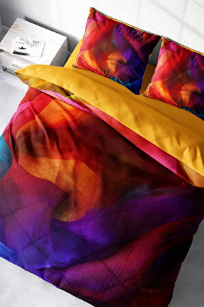 Nevresim Takımı %100 Doğal Pamuk Çift Kişilik 3d Digital Paint