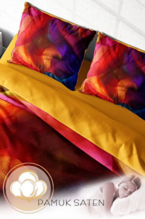 Nevresim Takımı %100 Doğal Pamuk Çift Kişilik 3d Digital Paint