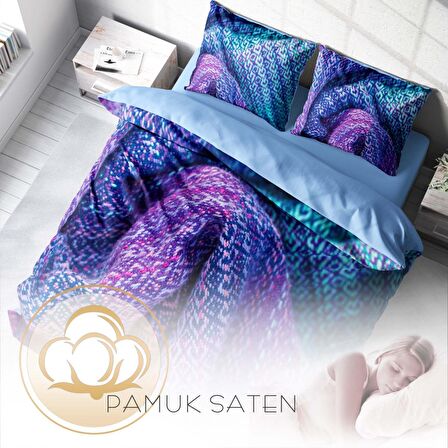 Monohome Örgü 3 3D Temalı Pamuk Saten Çift Kişilik Nevresim Takımı