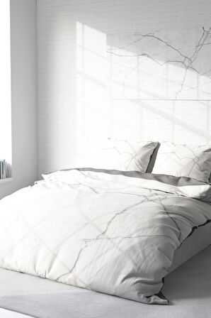 Monohome Nevresim Takımı %100 Doğal Pamuk  Çift Kişilik 3D Digital Lux Marble