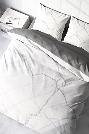 Monohome Nevresim Takımı %100 Doğal Pamuk  Çift Kişilik 3D Digital Lux Marble