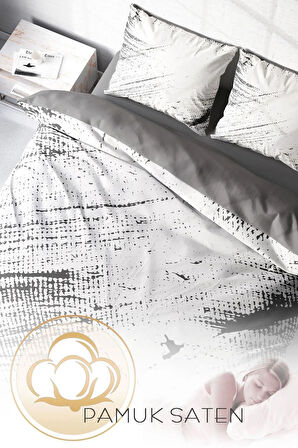 Nevresim Takımı %100 Doğal Pamuk Çift Kişilik 3d Digital Lux Marble