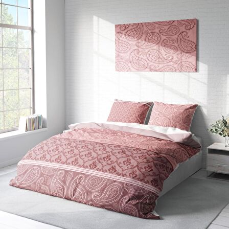 Monohome Pink Sumurg 3D Temalı Pamuk Saten Çift Kişilik Nevresim Takımı