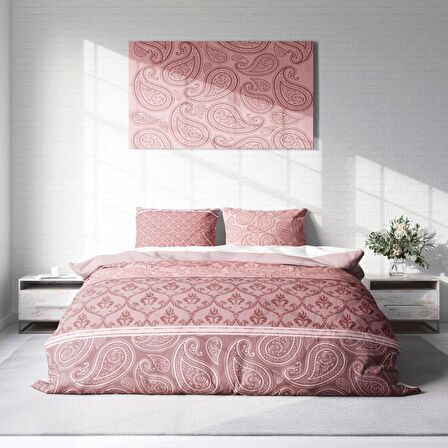 Monohome Pink Sumurg 3D Temalı Pamuk Saten Çift Kişilik Nevresim Takımı