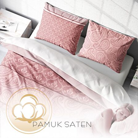 Monohome Pink Sumurg 3D Temalı Pamuk Saten Çift Kişilik Nevresim Takımı