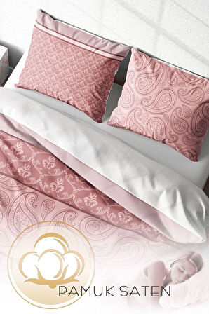 Nevresim Takımı %100 Doğal Pamuk Çift Kişilik 3d Digital Pink Simurg