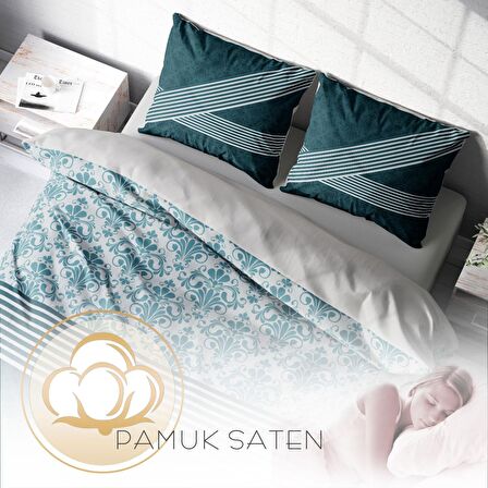 Monohome Soft Nefti 3D Temalı Pamuk Saten Çift Kişilik Nevresim Takımı