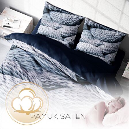 Monohome Rope Burgu 3D Temalı Pamuk Saten Çift Kişilik Nevresim Takımı