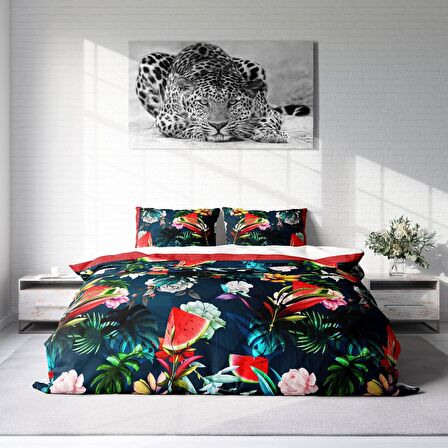 Monohome Watermelon 3D Temalı Pamuk Saten Çift Kişilik Nevresim Takımı