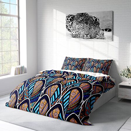 Monohome Bohem 3D Temalı Pamuk Saten Çift Kişilik Nevresim Takımı