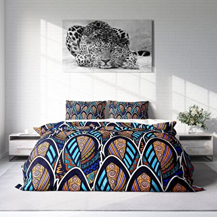 Monohome Bohem 3D Temalı Pamuk Saten Çift Kişilik Nevresim Takımı