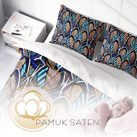 Monohome Bohem 3D Temalı Pamuk Saten Çift Kişilik Nevresim Takımı