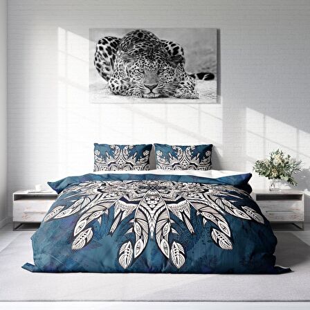 Monohome Ethnic Mandala3 3D Temalı Pamuk Saten Çift Kişilik Nevresim Takımı