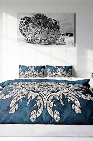 Nevresim Takımı %100 Doğal Pamuk Çift Kişilik 3d Digital Ethnic Mandala3