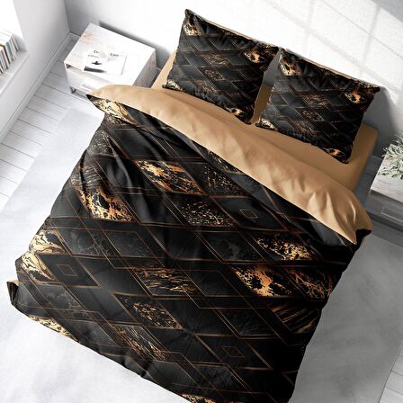 Monohome Brown Suit 3D Temalı Pamuk Saten Çift Kişilik Nevresim Takımı