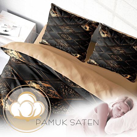 Monohome Brown Suit 3D Temalı Pamuk Saten Çift Kişilik Nevresim Takımı