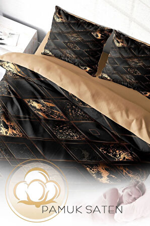 Nevresim Takımı %100 Doğal Pamuk Çift Kişilik 3d Digital Brown Suite