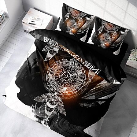 Monohome Dream Feather Rüya Kapanlı Pamuk Saten Çift Kişilik Nevresim Takımı