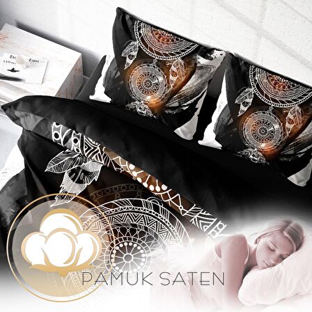 Monohome Dream Feather Rüya Kapanlı Pamuk Saten Çift Kişilik Nevresim Takımı