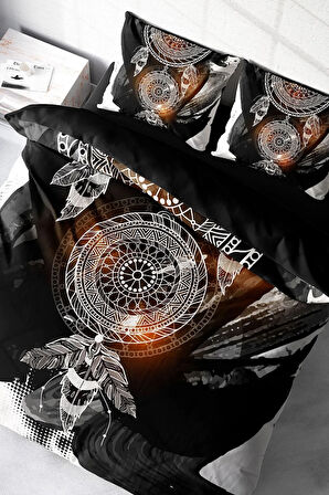 Nevresim Takımı %100 Doğal Pamuk Çift Kişilik 3d Digital Dream Feather