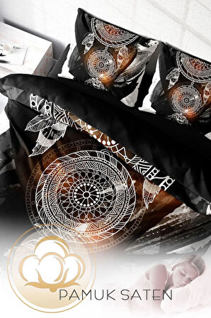 Nevresim Takımı %100 Doğal Pamuk Çift Kişilik 3d Digital Dream Feather