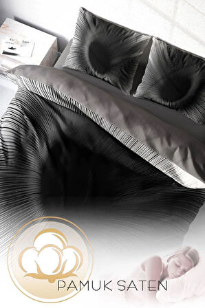 Nevresim Takımı %100 Doğal Pamuk Çift Kişilik 3d Digital Gray Wortex