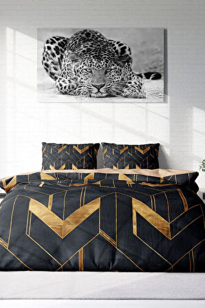 Nevresim Takımı %100 Doğal Pamuk Çift Kişilik 3d Digital Paper Geometric