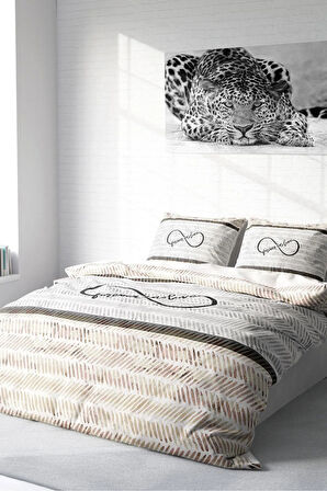 Nevresim Takımı %100 Doğal Pamuk Çift Kişilik 3d Digital Infinity