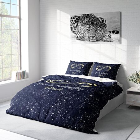 Monohome Love İs Everything Aşk Temalı Pamuk Saten Çift Kişilik Nevresim Takımı