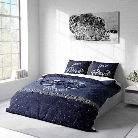 Monohome Space Infinity 3D Temalı Pamuk Saten Çift Kişilik Nevresim Takımı