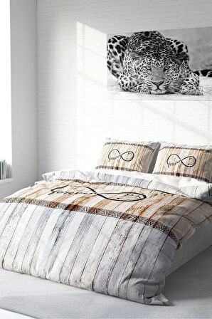 Nevresim Takımı %100 Doğal Pamuk Çift Kişilik 3d Digital Sonsuza Dek