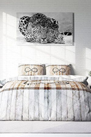 Nevresim Takımı %100 Doğal Pamuk Çift Kişilik 3d Digital Sonsuza Dek