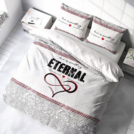 Monohome Eternal 3D Temalı Pamuk Saten Çift Kişilik Nevresim Takımı