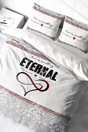 Nevresim Takımı %100 Doğal Pamuk Çift Kişilik 3d Digital Eternal