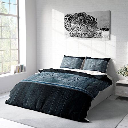 Monohome Endless Love 3D Temalı Pamuk Saten Çift Kişilik Nevresim Takımı